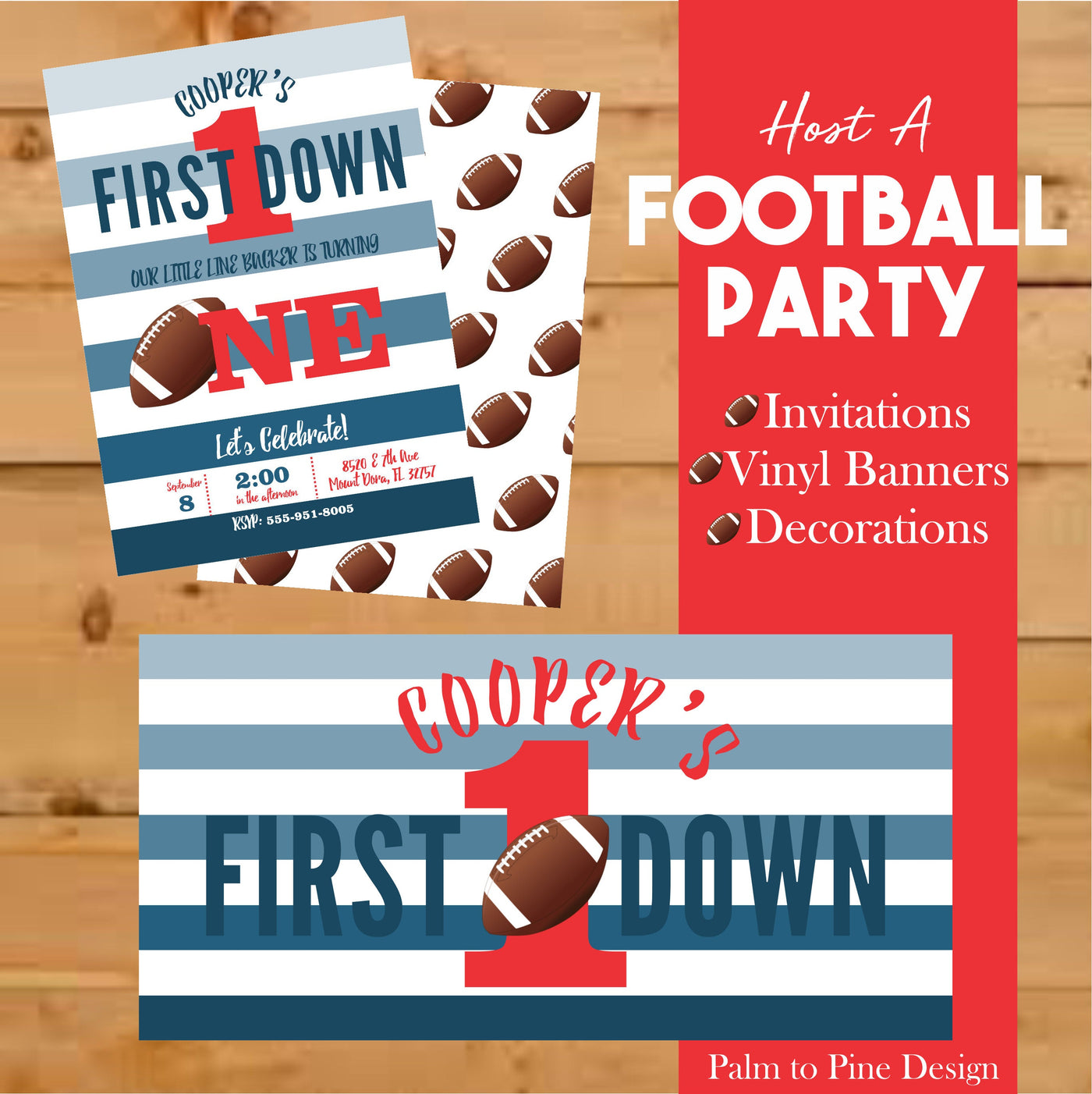 Football Birthday Banner