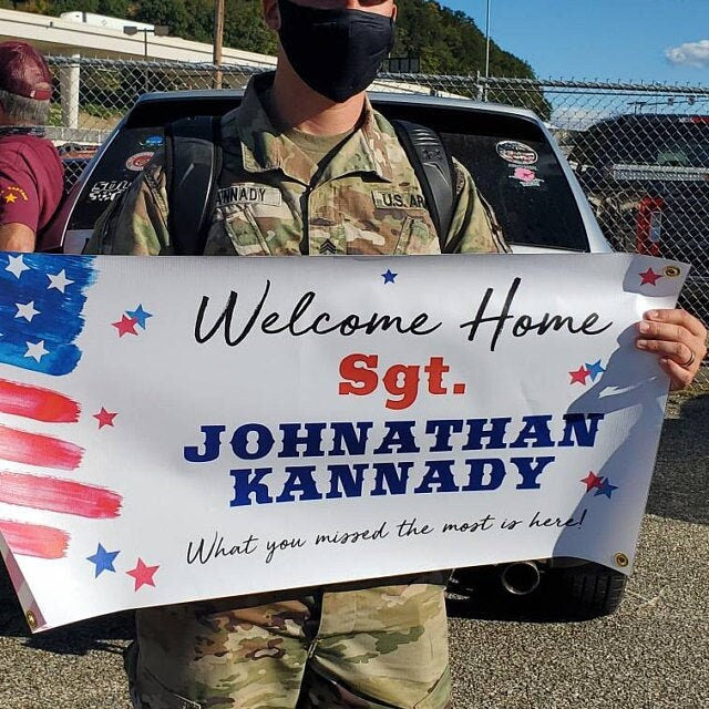 Welcome home military banner