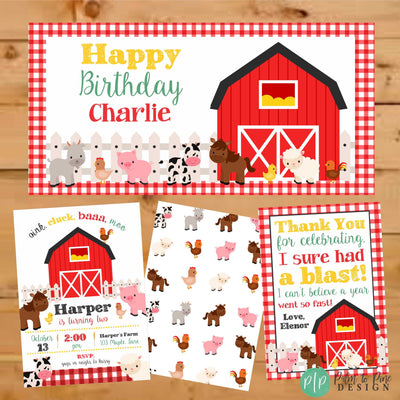 Farm Birthday Banner