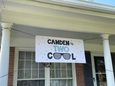 One cool dude birthday banner