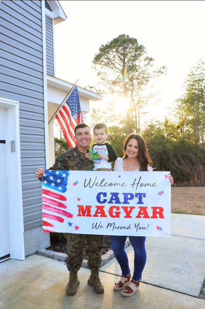 Welcome home military banner