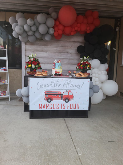 Firetruck Birthday Banner