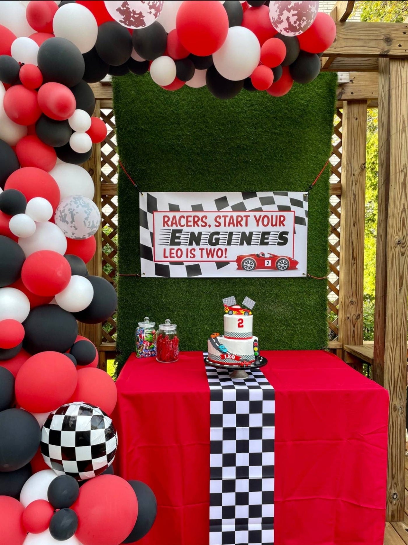 Racecar Birthday Banner