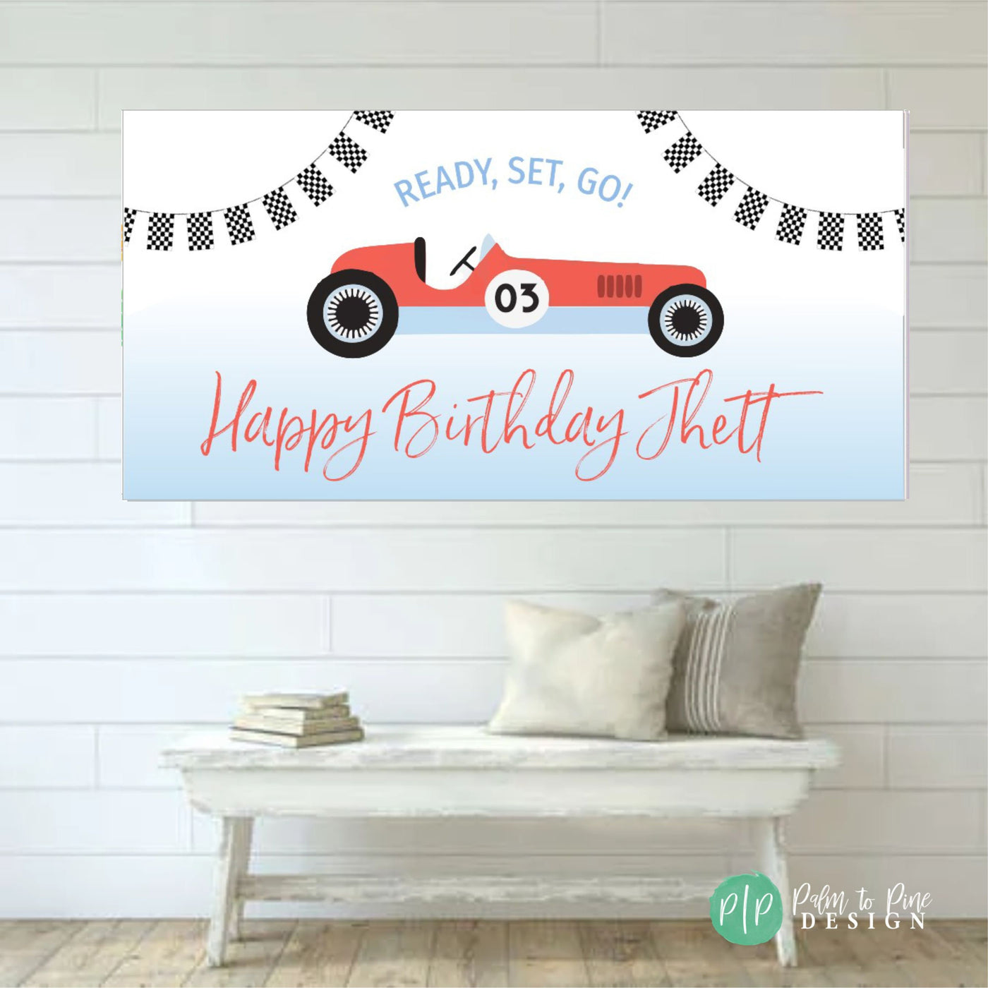 Racecar Birthday Banner