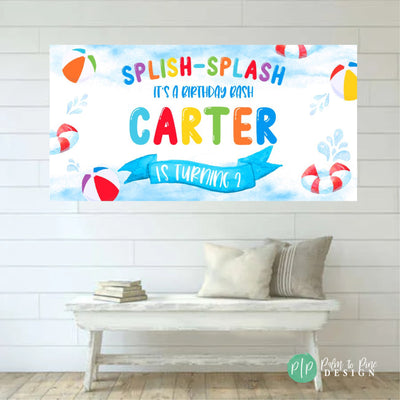 Beach Ball Birthday Banner