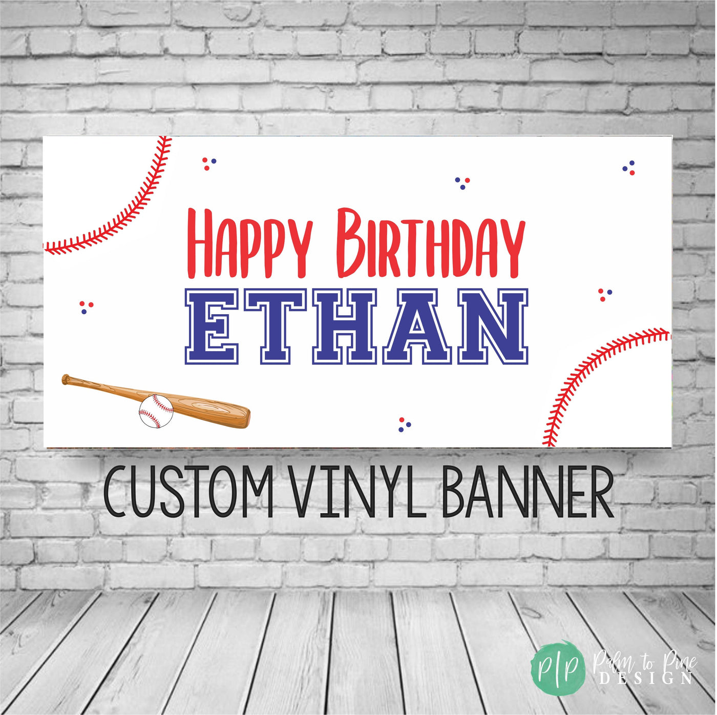 Personalized Baseball Birthday Banner for boys birthday party decorations