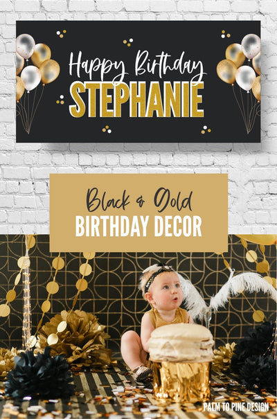 Happy birthday banner personalized