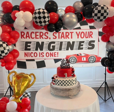 racecar birthday banner