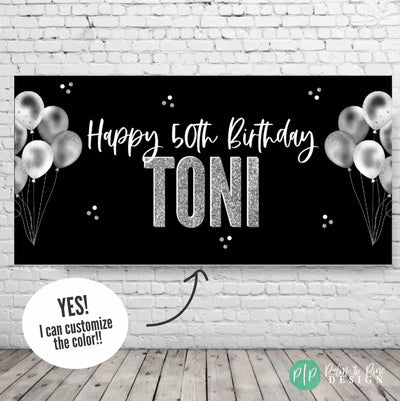 Happy birthday banner personalized