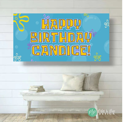 Happy birthday banner personalized