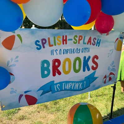 Beach Ball Birthday Banner