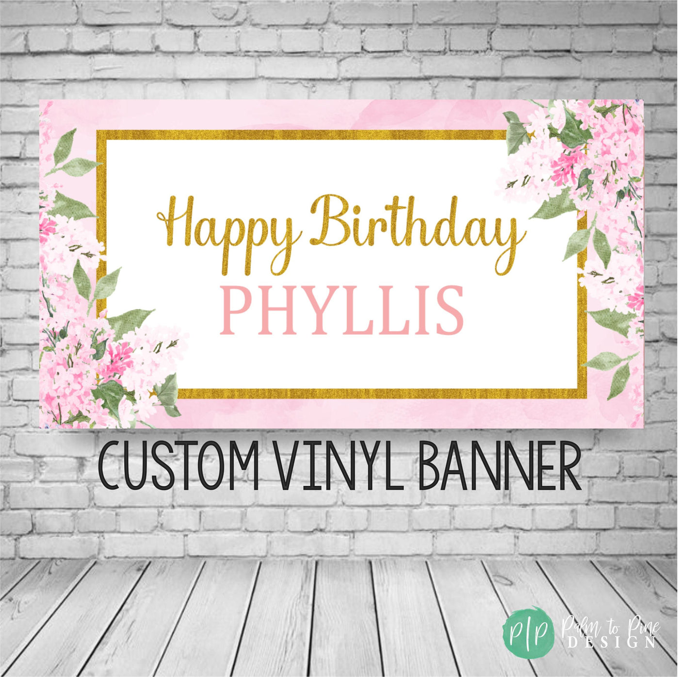 Floral Birthday Banner for Women