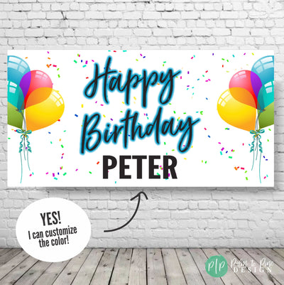 Happy Birthday Personalized Banner