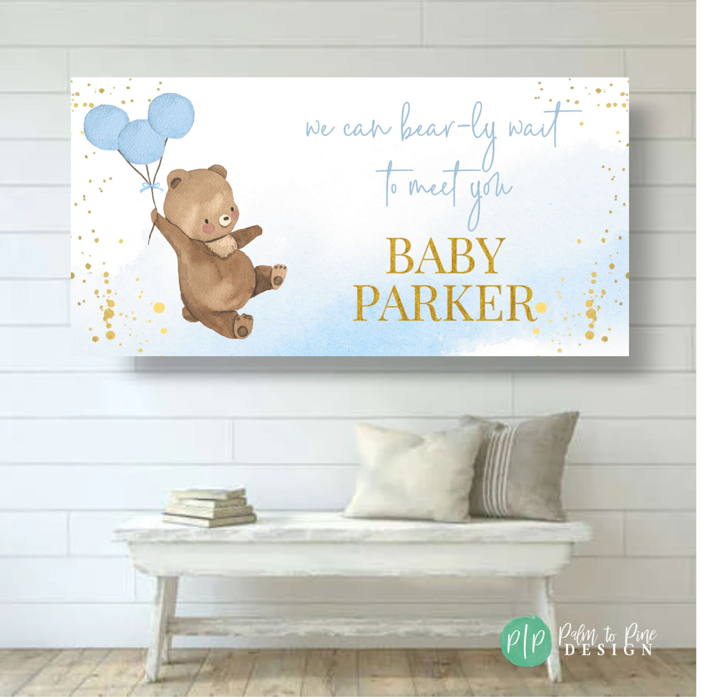 Bear Baby Shower Banner