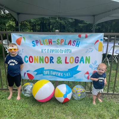 Beach Ball Birthday Banner