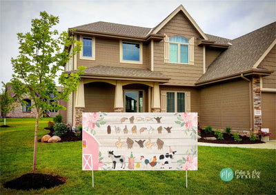 American Sign Language Farm Birthday Banner