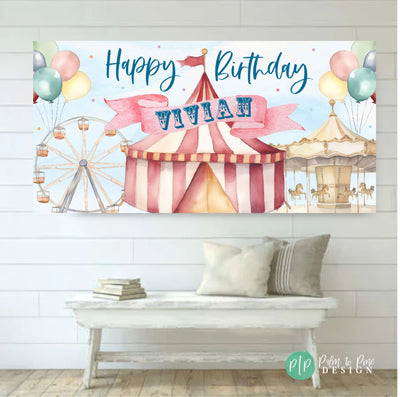 circus birthday sign