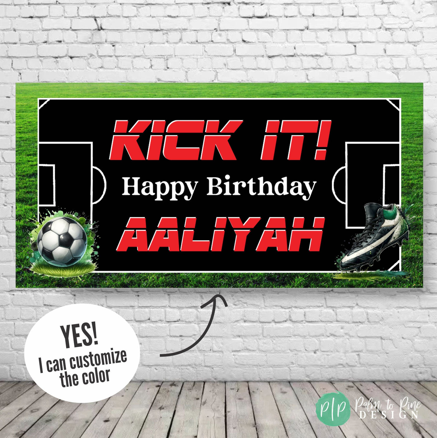 soccer birthday custom banner