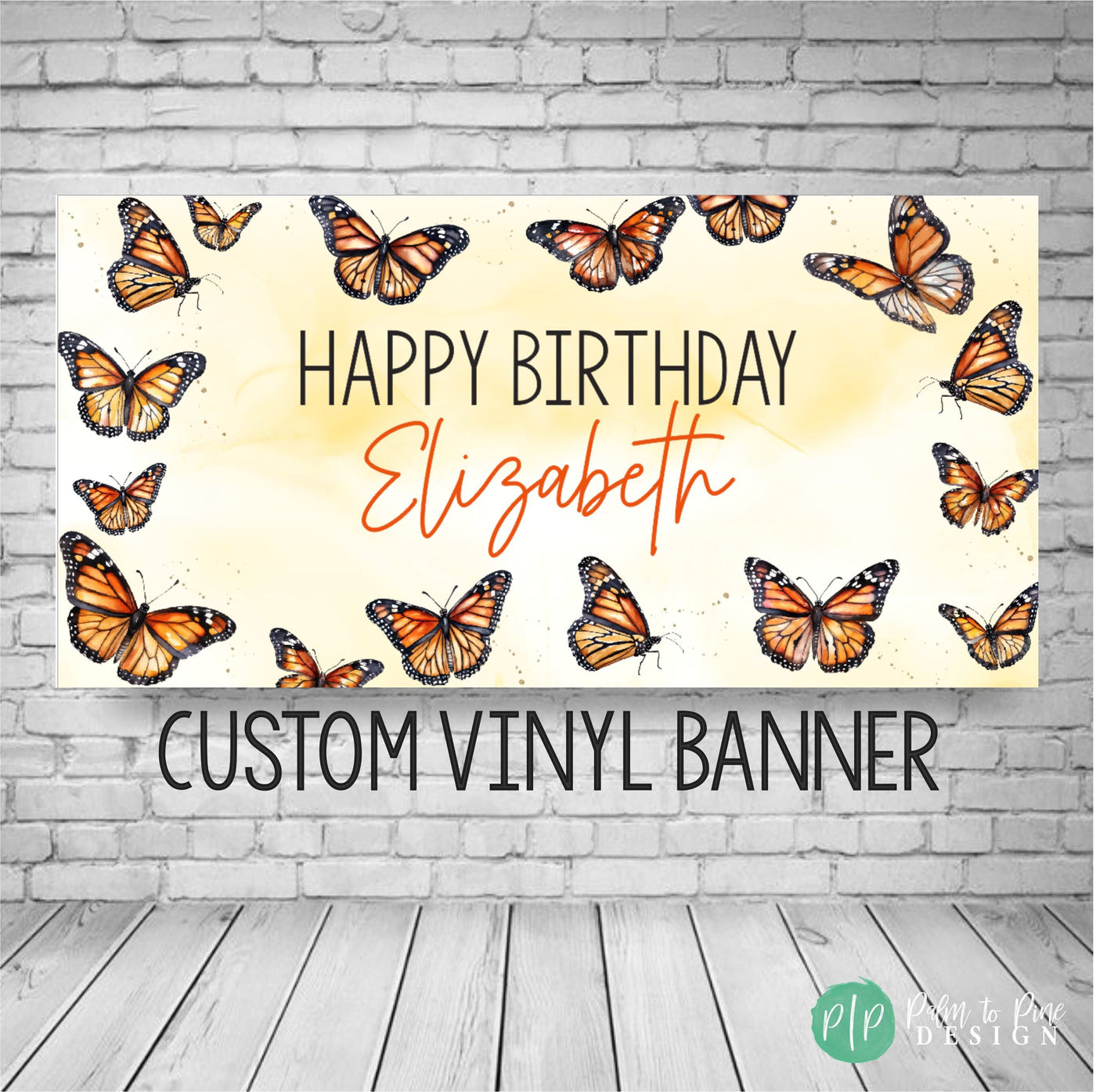 butterfly birthday banner