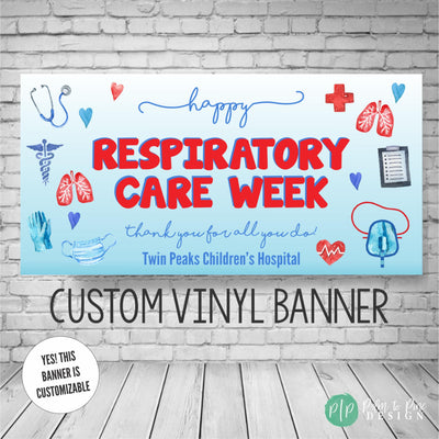 Respiratory Care Week Appreciation Banner, Respiratory Therapist Appreciation Decor, RC Week Thank You Sign, Medical Appreciation Decor