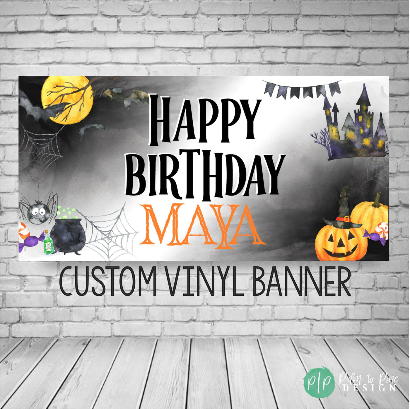 halloween birthday banner