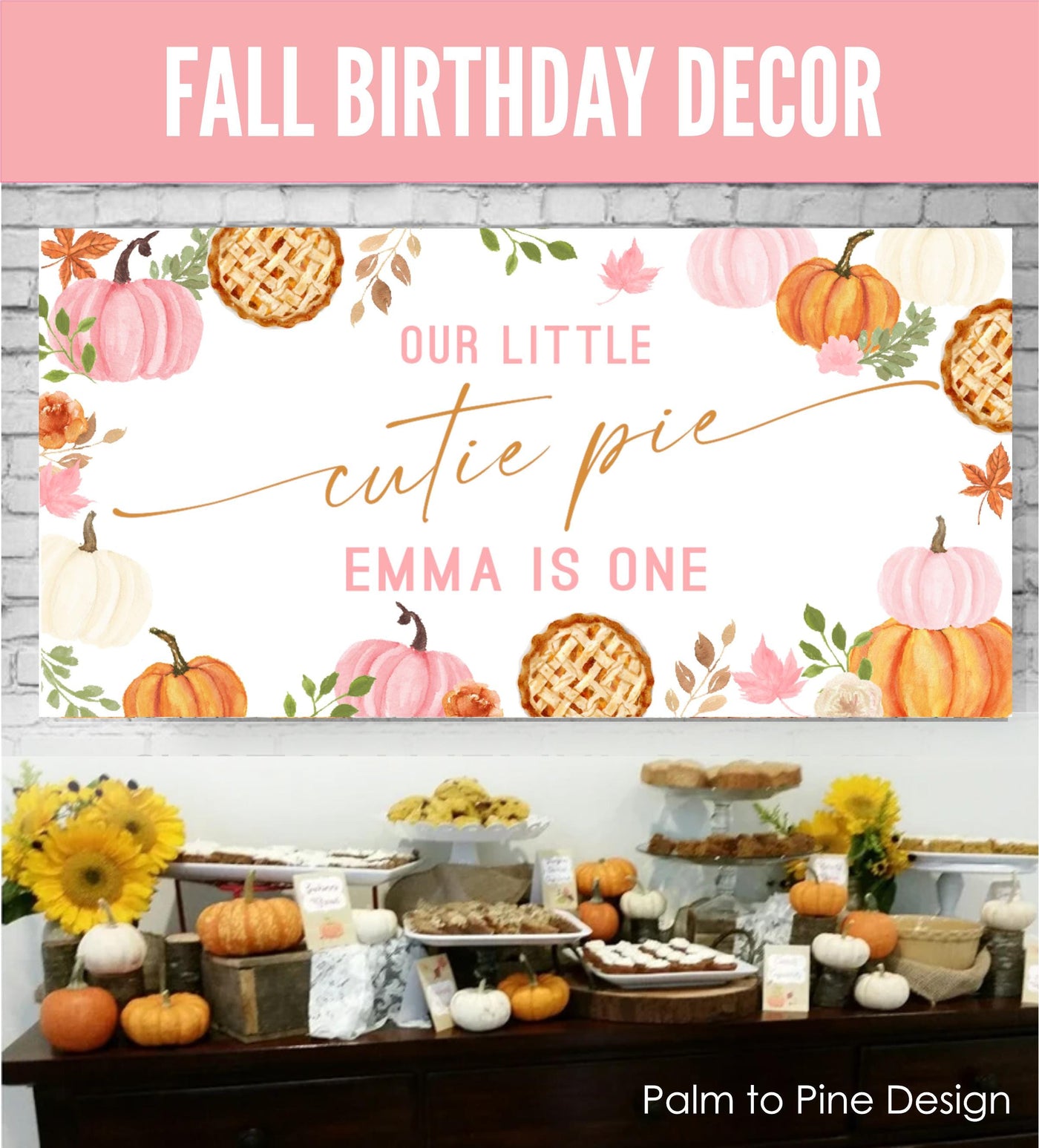 Cutie Pie Birthday Banner