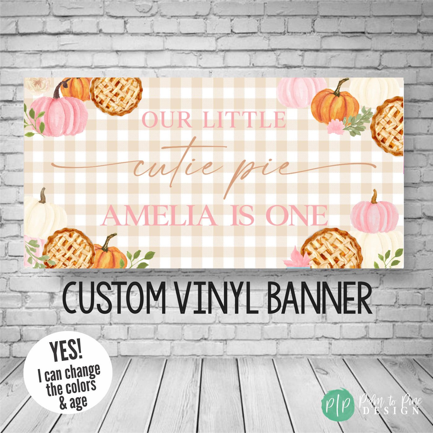 our little cutie pie pumpkin birthday banner