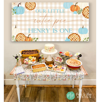 Cutie Pie Birthday Banner for Girls