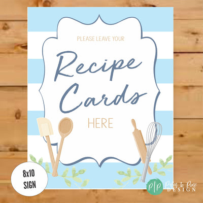 Bridal Shower Recipe Cards, Wedding Recipe Card for Bride, Share a Recipe Bridal Shower Activity, Kitchen Themed Bridal Shower, Whisked Away