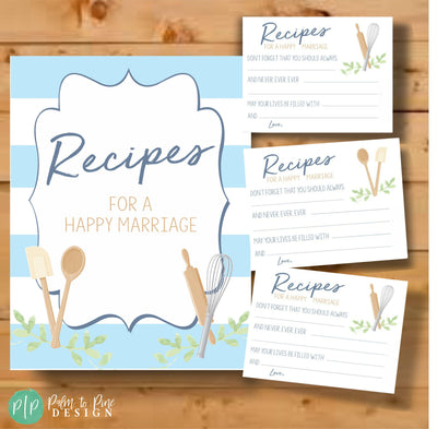 Bridal Shower Recipe Cards, Wedding Recipe Cards for Bride, Share a Recipe Bridal Shower Activity, Bridal Shower Recipe Game, Bridal Shower