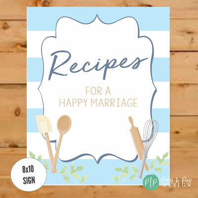 Bridal Shower Recipe Cards, Wedding Recipe Cards for Bride, Share a Recipe Bridal Shower Activity, Bridal Shower Recipe Game, Bridal Shower