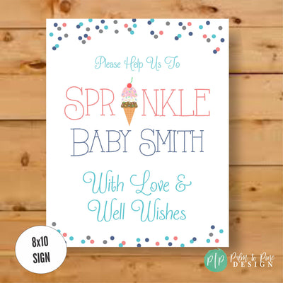 Baby Sprinkle Wishes For Baby Cards, Time Capsule Baby Shower Game, Baby Sprinkle Personalized Wish Cards, Custom Baby Shower Wish Cards