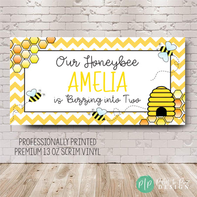 Cute bumblebee party banner for kids