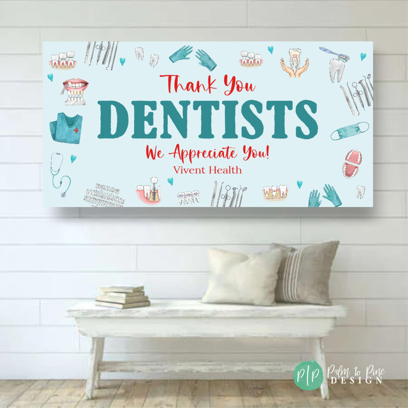 Dental Appreciation Week Personalized Banner, Dental Hygiene Month Banner, Dental Staff Appreciation Banner, Dental Hygienists Appreciation