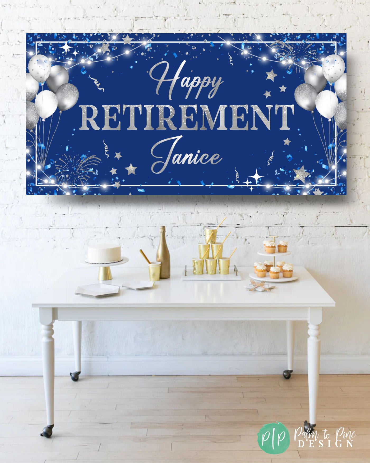 Retirement Personalized Banner, Custom Retirement Celebration Banner, Retirement Sign, Retirement Party Decor, Retirement Party Backdrop