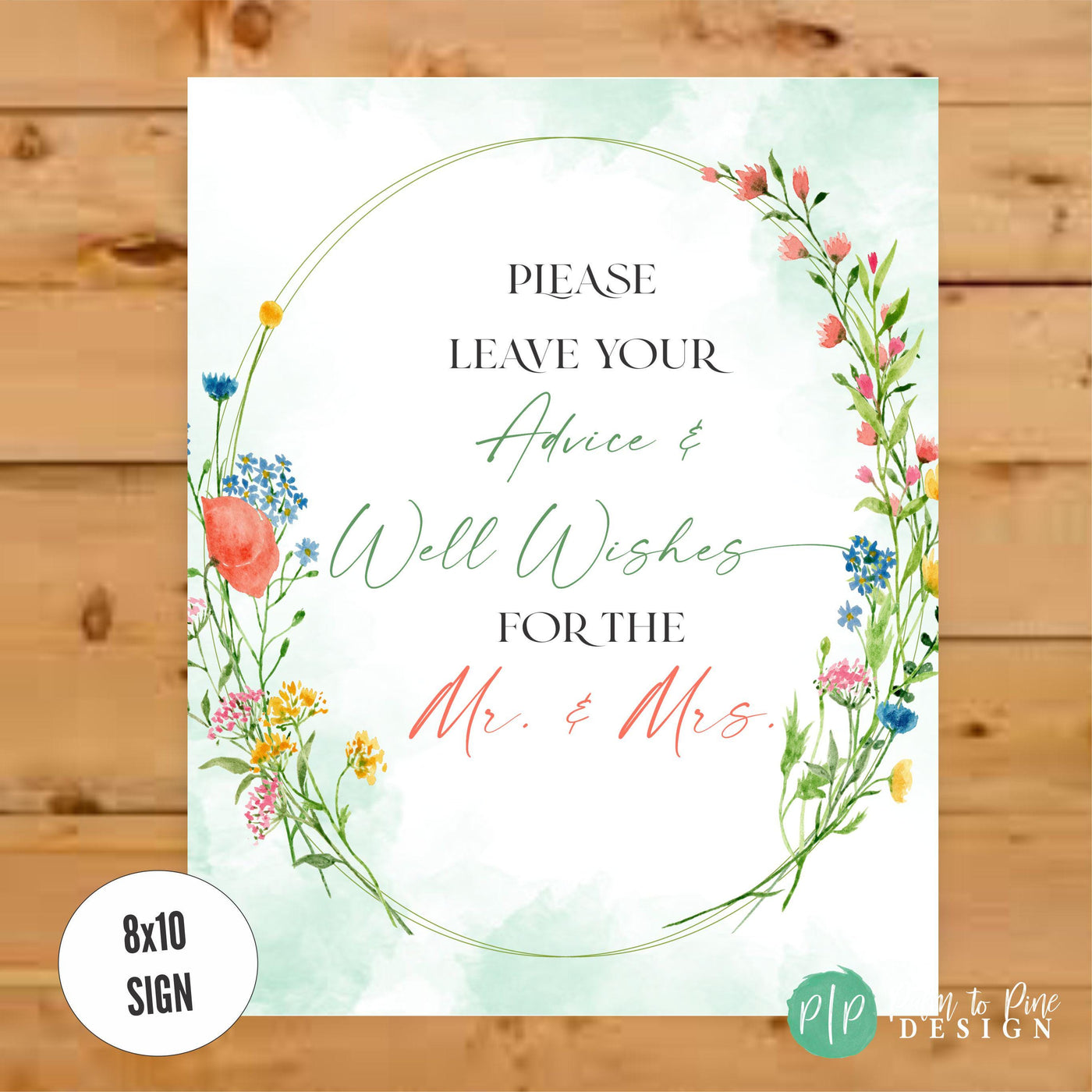 Wildflower Bridal Shower Advice Cards, Spring Bridal Shower, Advice for the Bride and Groom, Wedding Advice Cards, Advice for the Bride