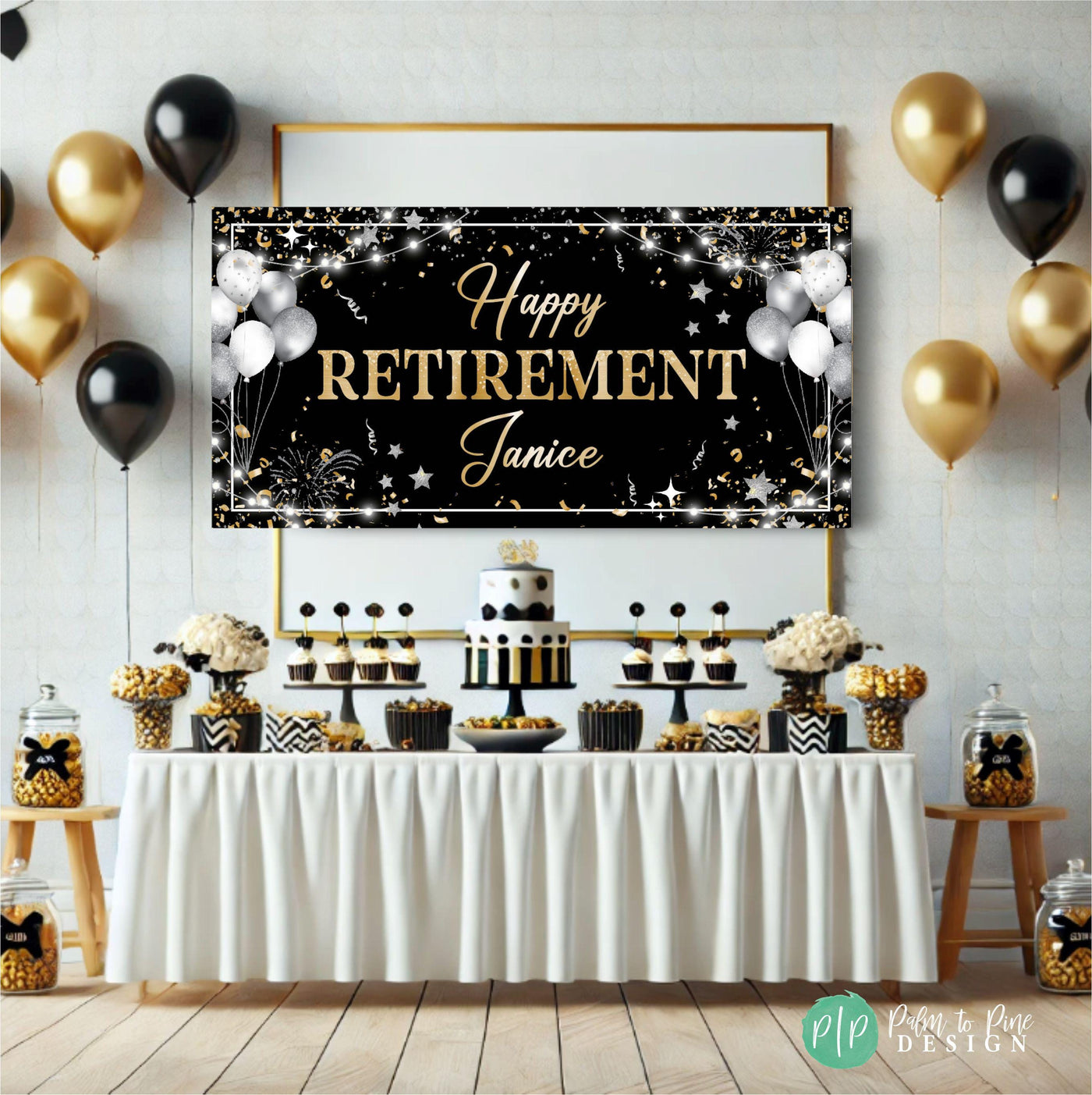 Retirement Personalized Banner, Custom Retirement Celebration Banner, Retirement Sign, Retirement Party Decor, Retirement Party Backdrop