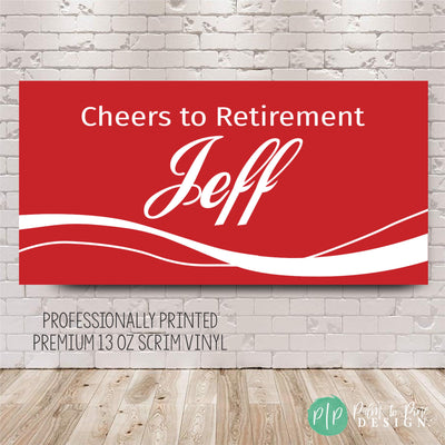 Vintage Retirement Banner, Custom Retirement Celebration Banner, Retirement Sign, Retirement Party Decorations, Retirement Party Backdrop