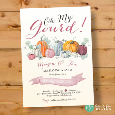 Pumpkin Baby Shower Invitation