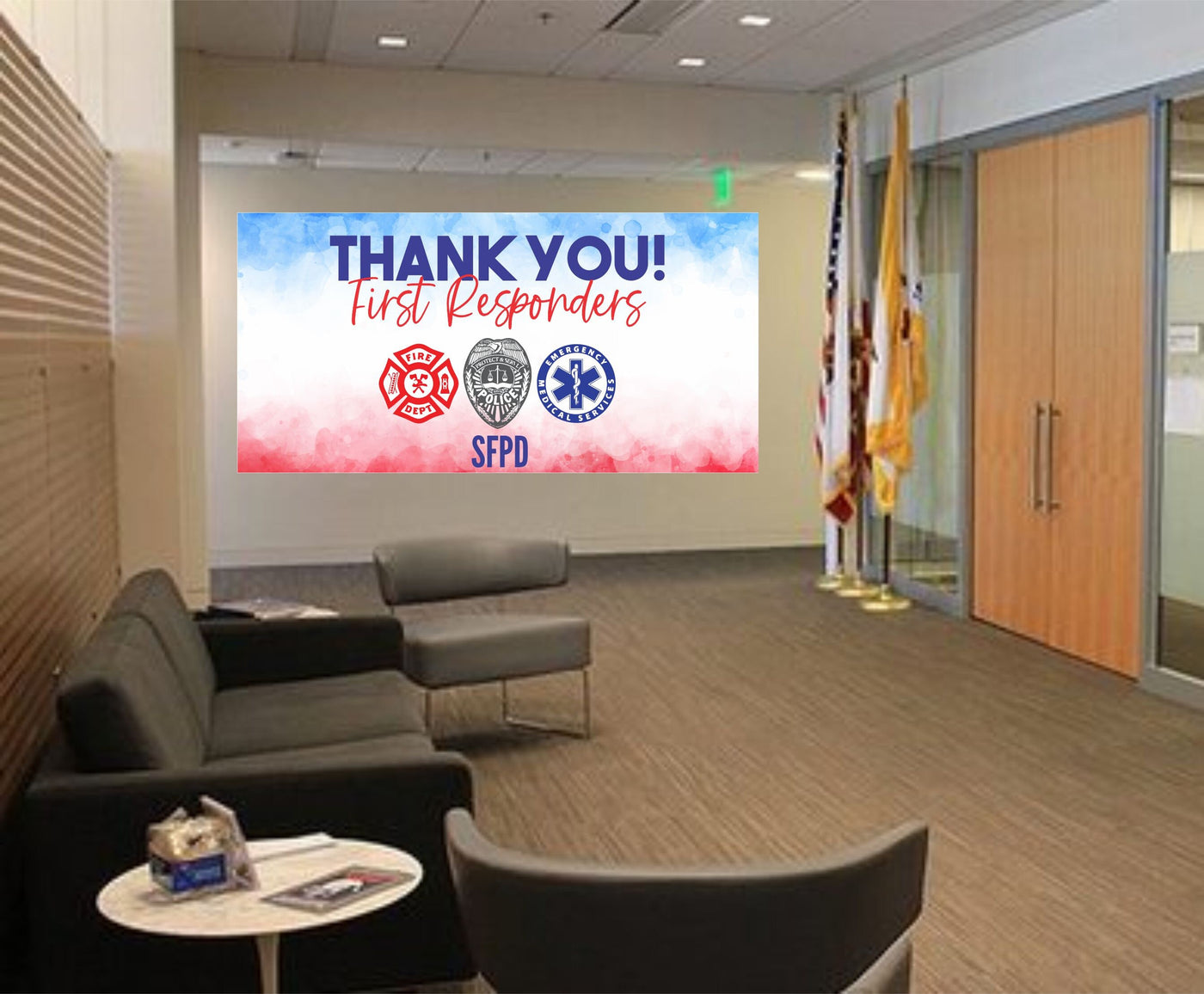 First Responders Appreciation Banner, National First Responders Day Decor, First Responders Appreciation Sign, Emergency Responders Banner