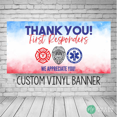 First Responders Appreciation Banner, National First Responders Day Decor, First Responders Appreciation Sign, Emergency Responders Banner